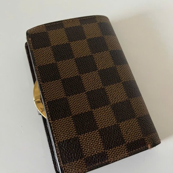 Louis Vuitton Damier Ebene French Kisslock Wallet - Picture 2 of 10